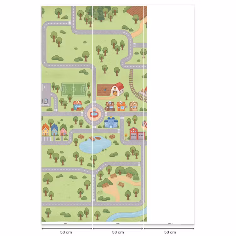 Behang - Plattegrond - Dorp - Kind — 6