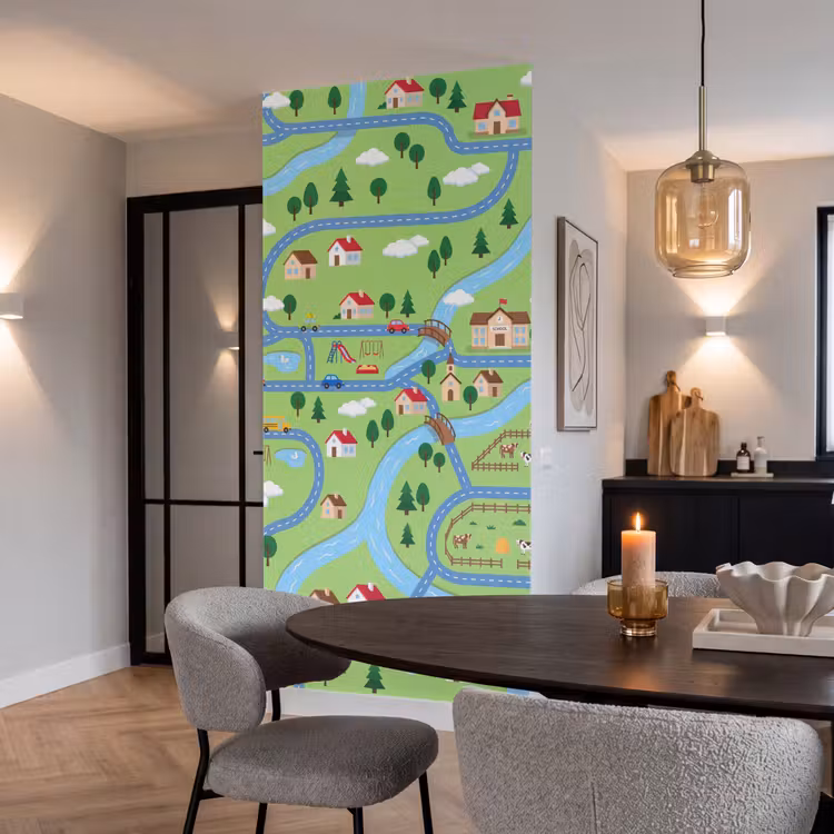 Behang - Stad - Wegen - Huizen — 5