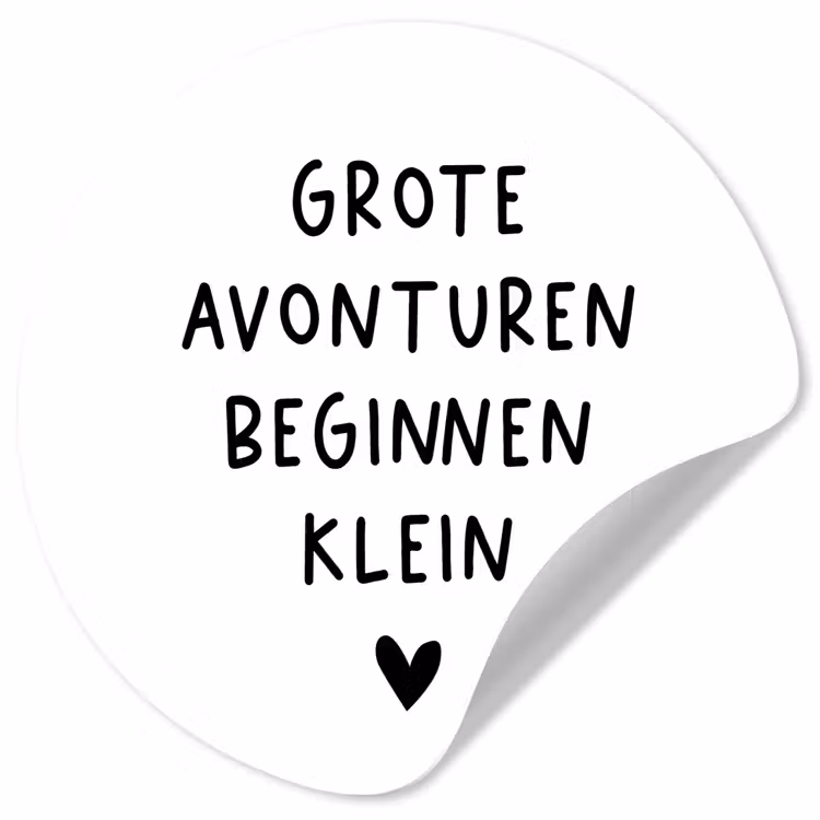 Behangcirkel - Spreuken - Grote avonturen beginnen klein - Quotes — 1