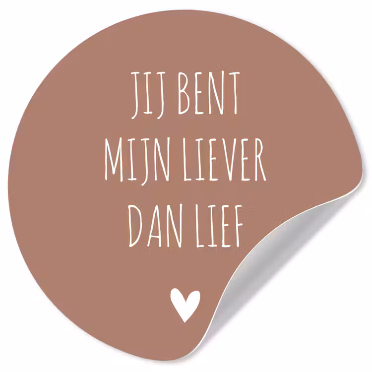 Behangcirkel - Spreuken - Jij bent mijn liever dan lief - Quotes — 1