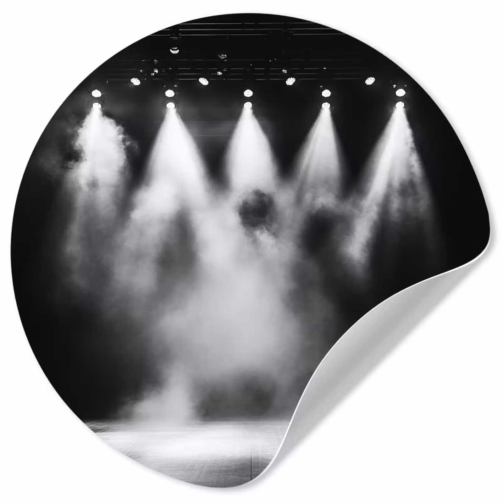Behangcirkel - Theaterzaal - Mist - Spotlights - Zwart — 1