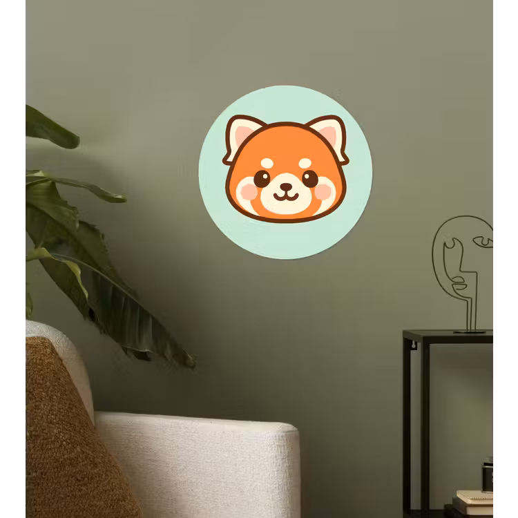 Behangcirkel - Rode panda - Groen - Cartoon — 3