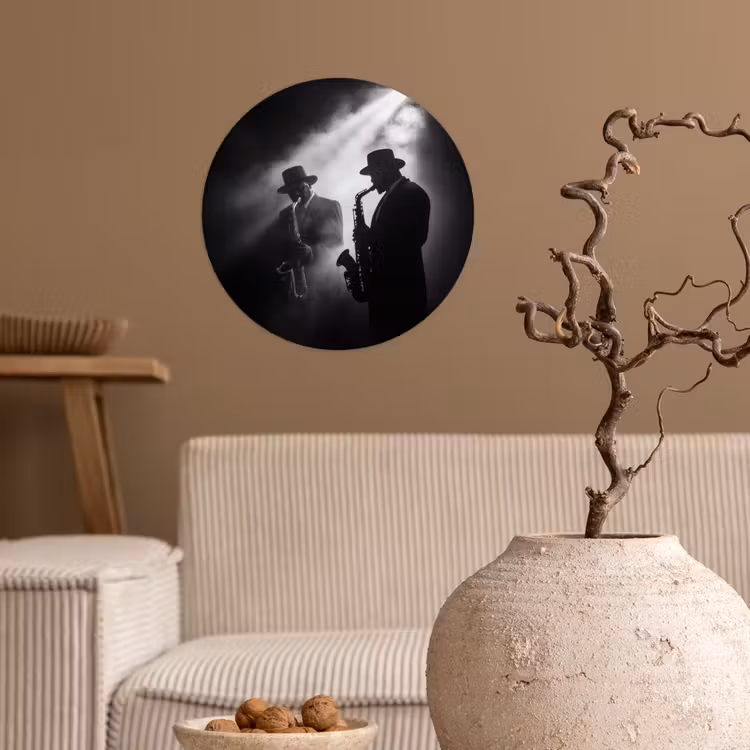 Behangcirkel - Saxofonisten - Hoeden - Rook - Licht — 2