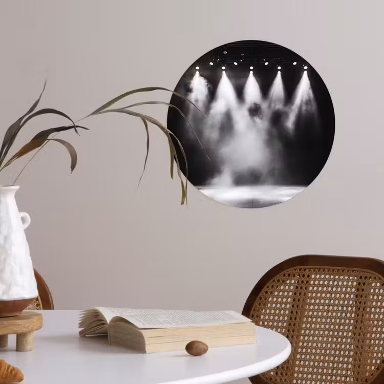 Behangcirkel - Theaterzaal - Mist - Spotlights - Zwart — 4