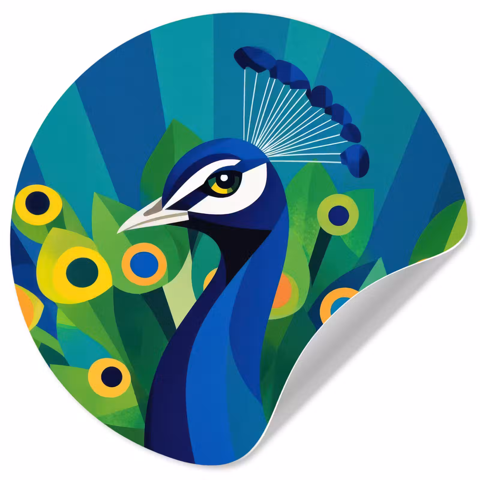 Behangcirkel - Pauw - Cirkels - Blauw — 1