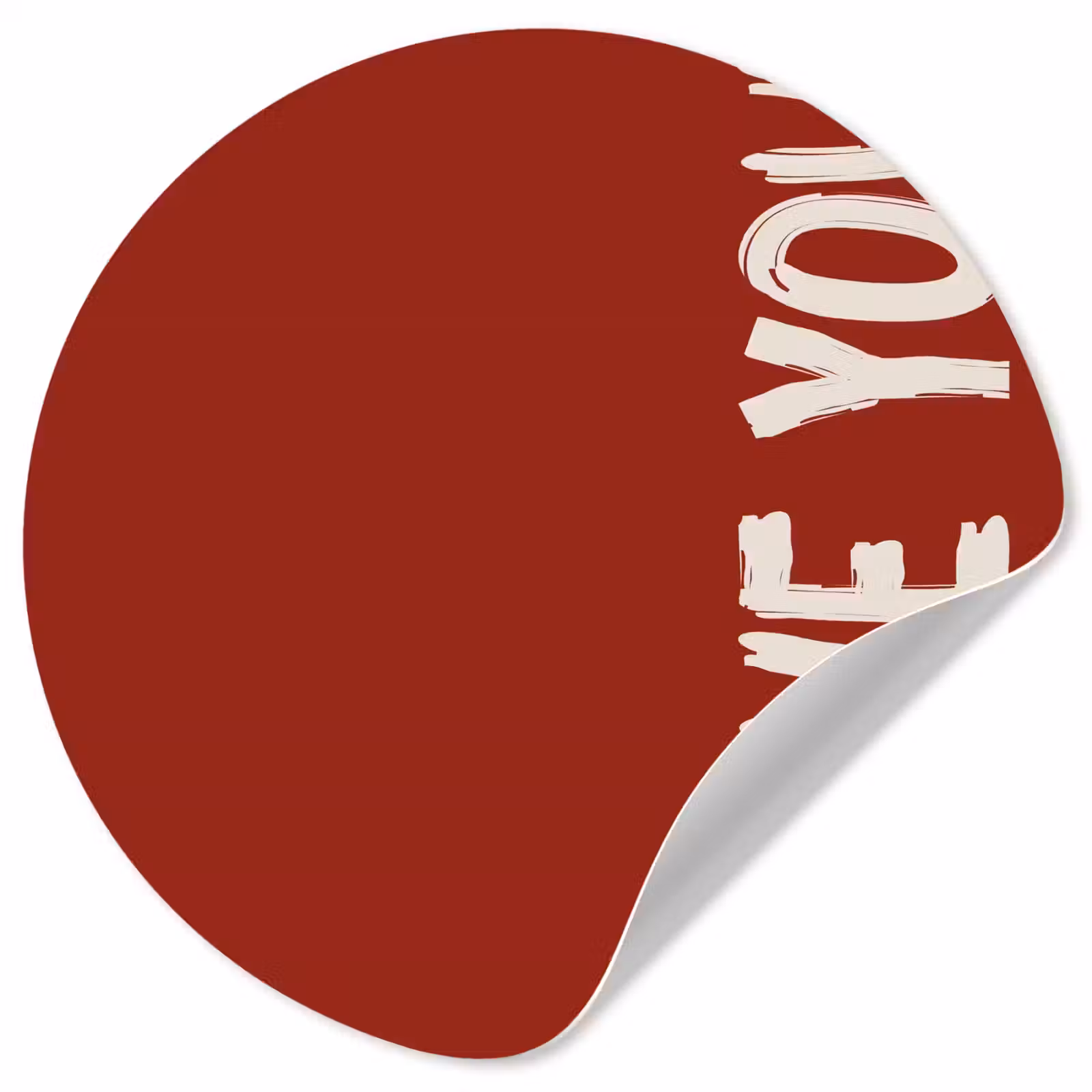 Behangcirkel - Schuin - Loveyou - Rood — 1