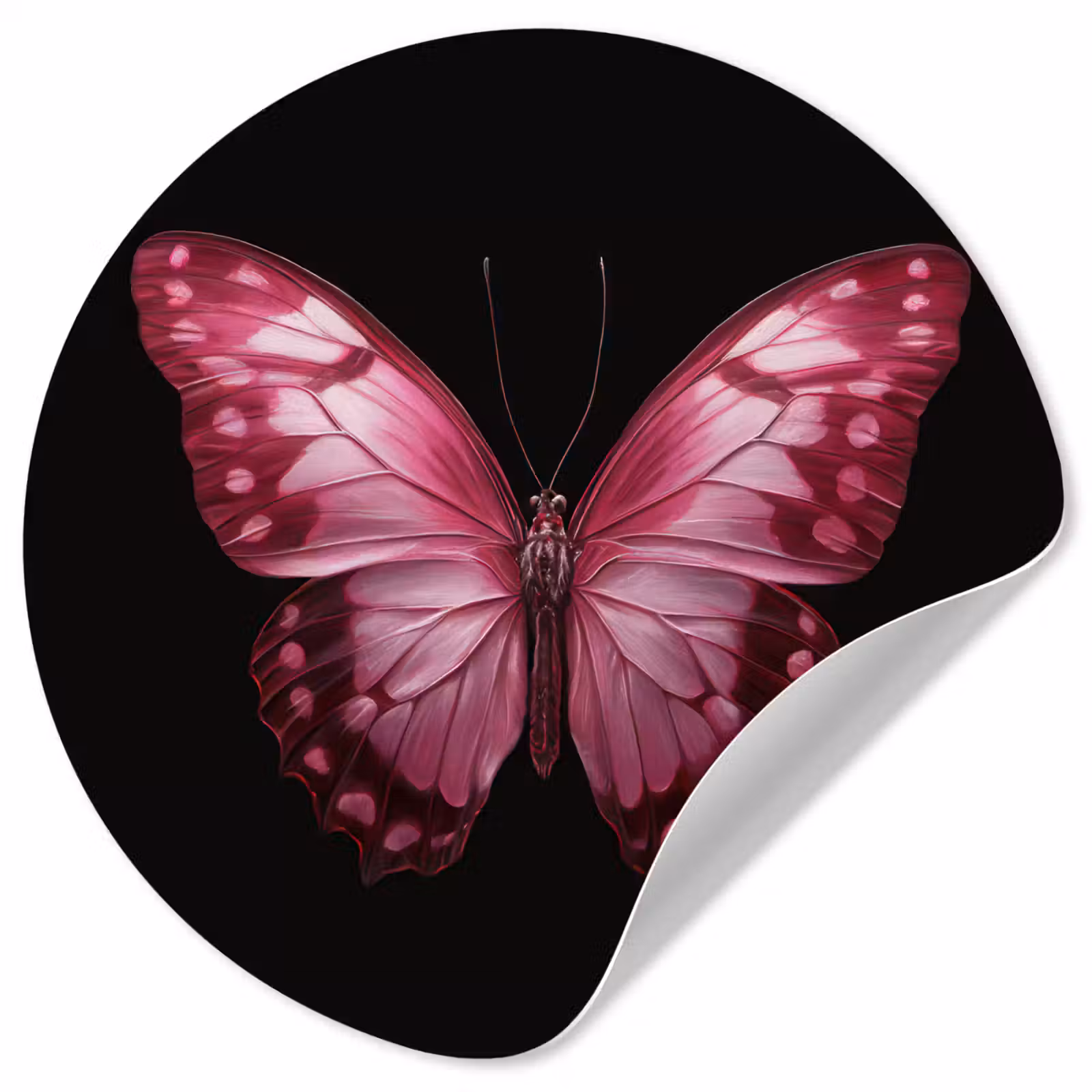 Behangcirkel - Vlinder - Fuchsia - Grafisch — 1