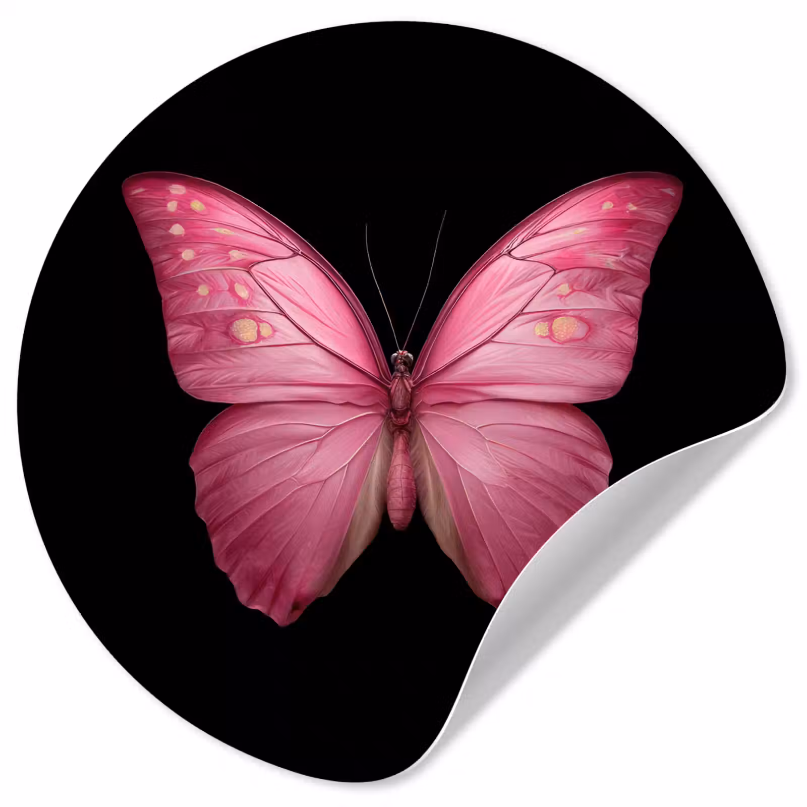 Behangcirkel - Vlinder - roze - Elegant — 1
