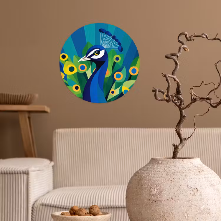 Behangcirkel - Pauw - Cirkels - Blauw — 2