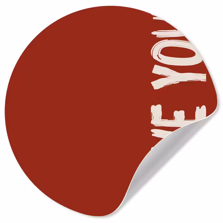 Behangcirkel - Schuin - Loveyou - Rood — 1