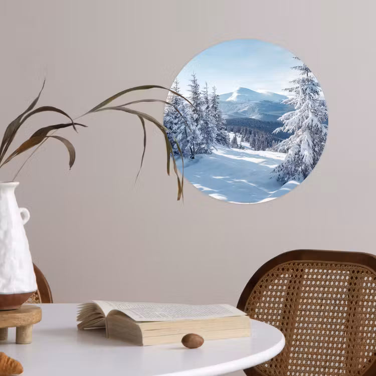 Behangcirkel - Sneeuw - Winter - Landschap - Bergen — 4