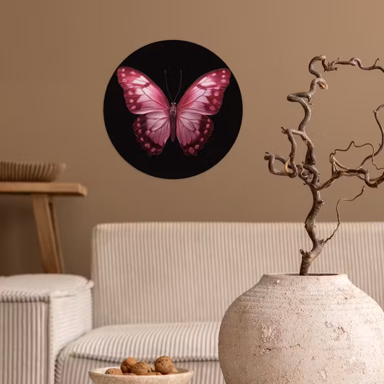 Behangcirkel - Vlinder - Fuchsia - Grafisch — 2