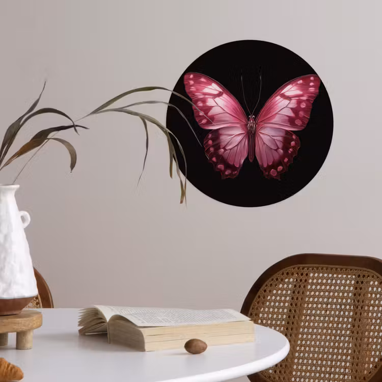 Behangcirkel - Vlinder - Fuchsia - Grafisch — 4