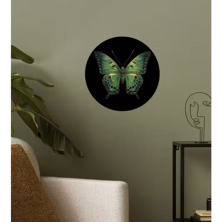 Behangcirkel - Vlinder - Groen - Diepte — 3