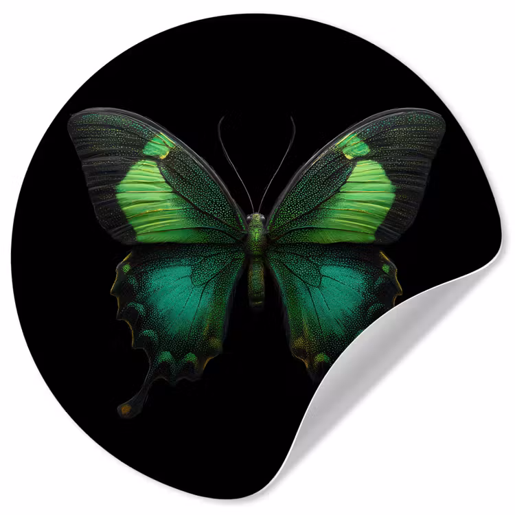 Behangcirkel - Vlinder - Groen - Opvallend — 1