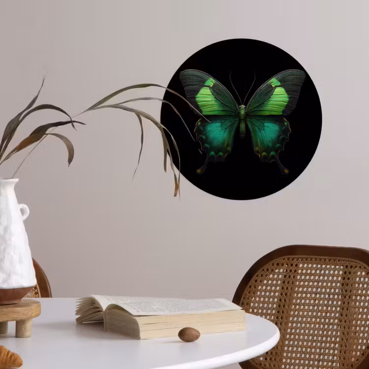 Behangcirkel - Vlinder - Groen - Opvallend — 4
