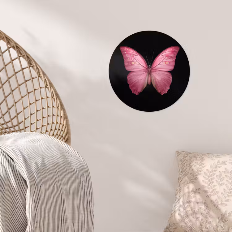 Behangcirkel - Vlinder - roze - Elegant — 5