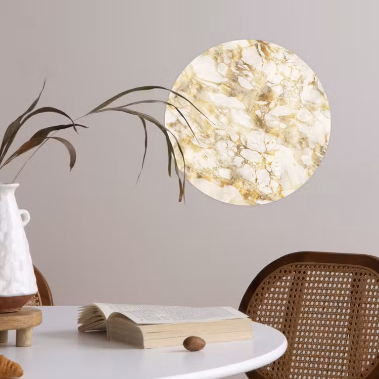 Behangcirkel - Warm - Gouden - Marmer - Patroon — 4