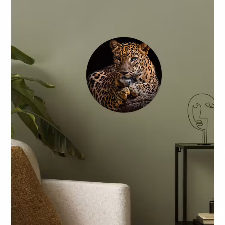 Behangcirkel - Wilde dieren - Panter - Portret - Zwart - Dieren — 3