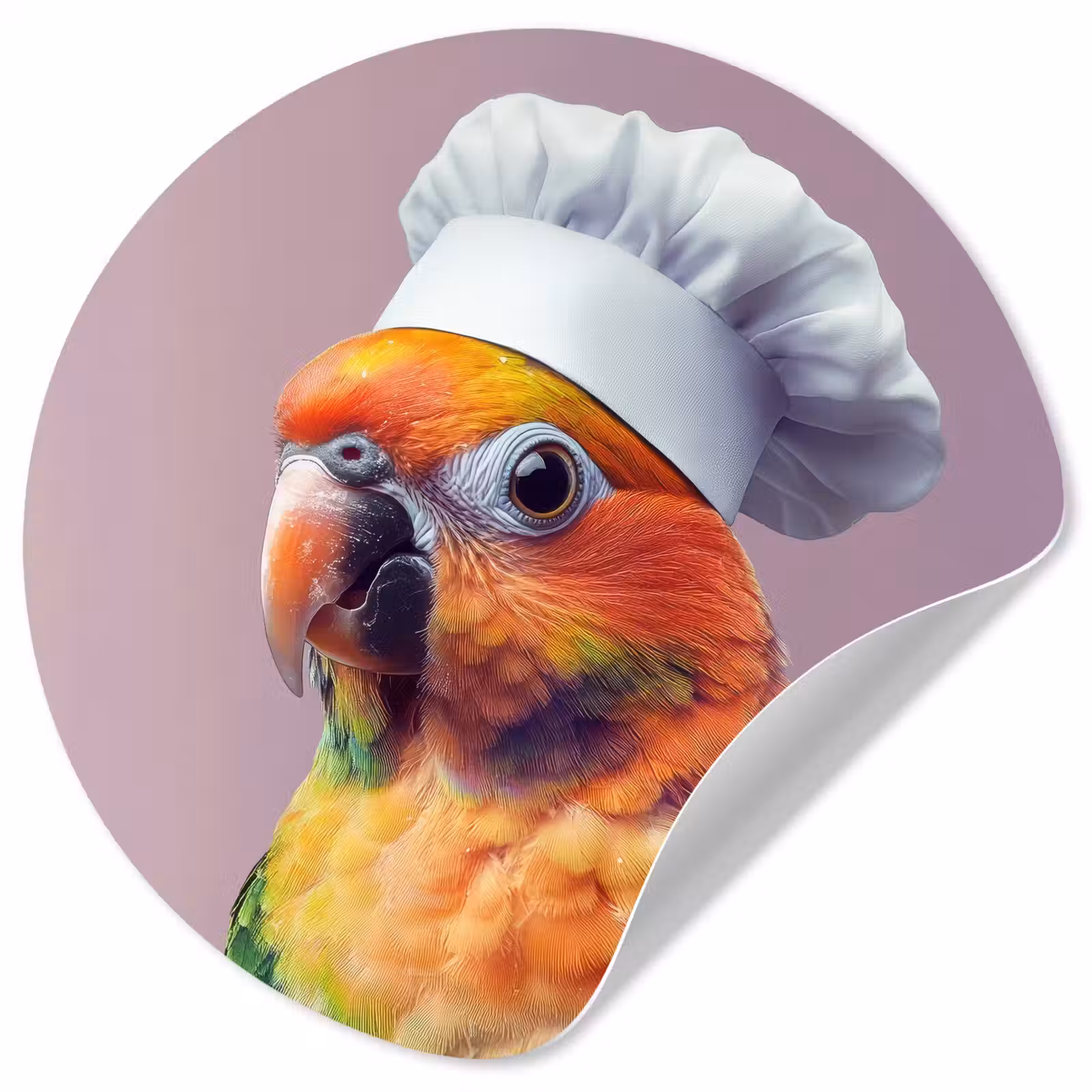 Behangcirkel - Papegaai - Koksmuts - Nieuwsgierig - Vogel — 1