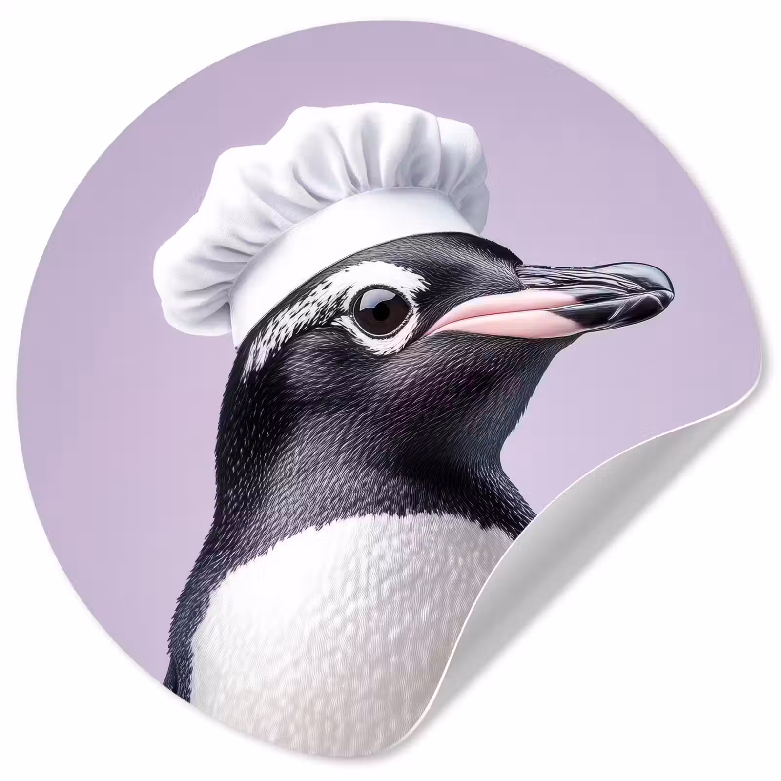 Behangcirkel - Pinguïn - Koksmuts - Lief - Paars — 1
