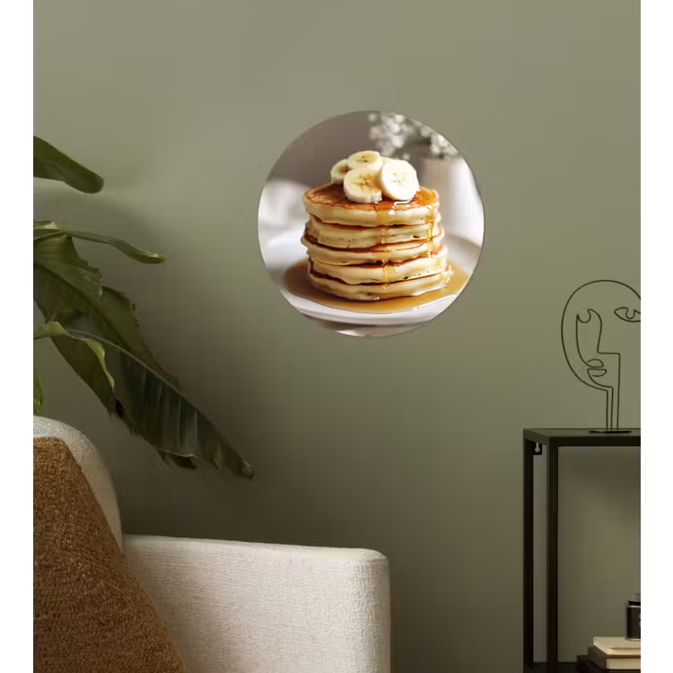 Behangcirkel - Pannenkoeken - Banaan - Siroop - Wit - Beige — 3