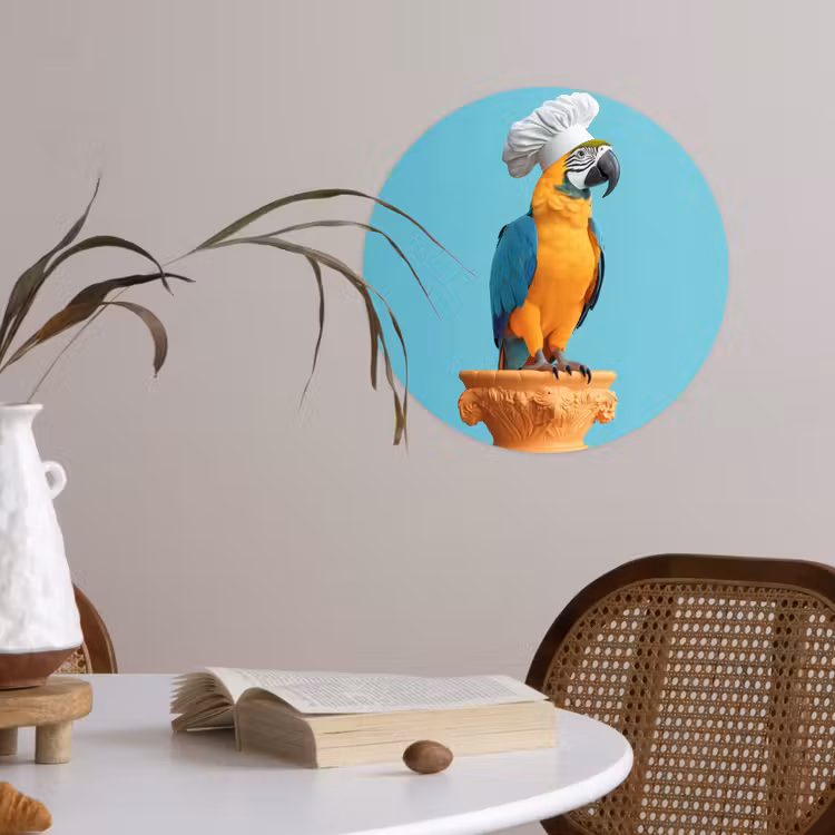 Behangcirkel - Papegaai - Koksmuts - Grappig - Vogel — 4