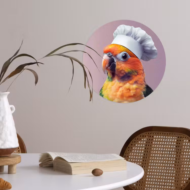 Behangcirkel - Papegaai - Koksmuts - Nieuwsgierig - Vogel — 4