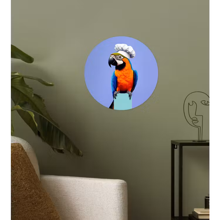 Behangcirkel - Papegaai - Koksmuts - Vogel - Leuk — 3