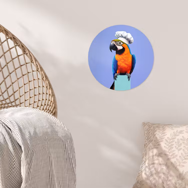 Behangcirkel - Papegaai - Koksmuts - Vogel - Leuk — 5