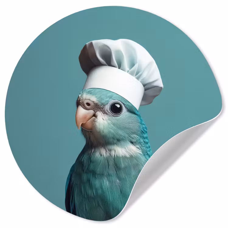 Behangcirkel - Parkiet - Vogel - Koksmuts - Cute — 1