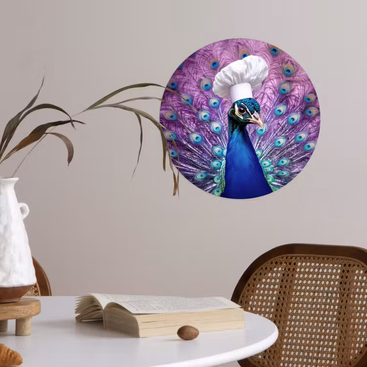 Behangcirkel - Pauw - Koksmuts - Cool - Paars — 4