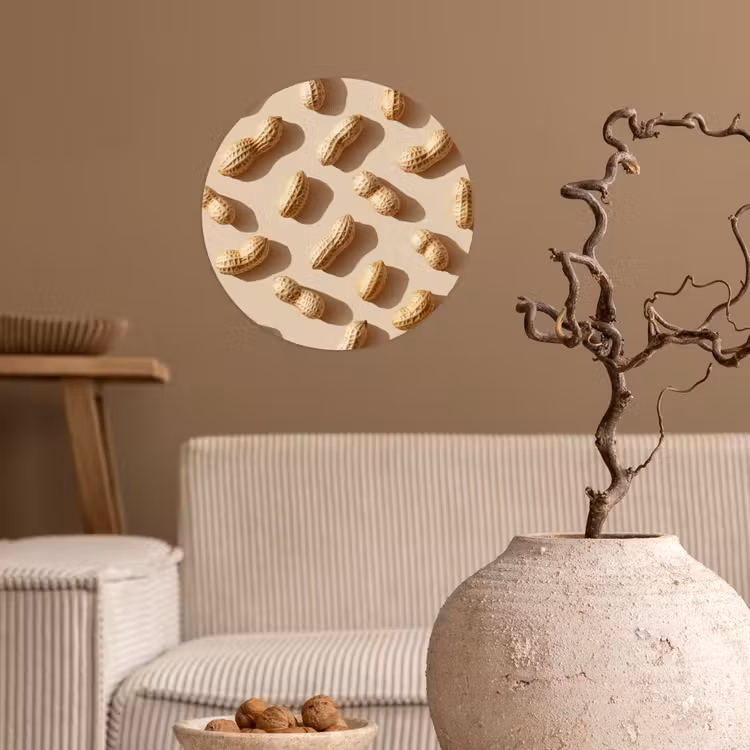 Behangcirkel - Pinda's - Patroon - Beige — 2