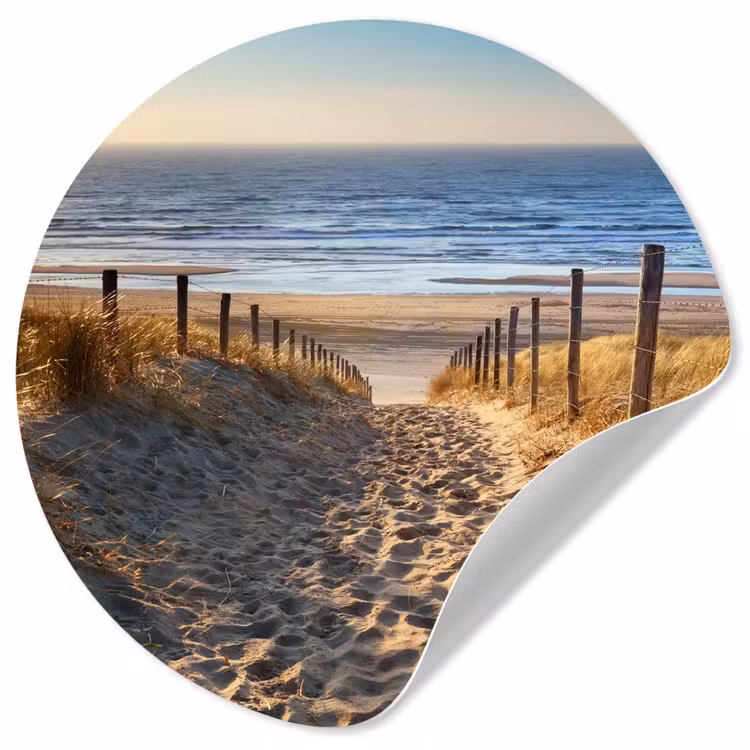 Behangcirkel - Strand - Zee - Nederland - Duinen - Zon — 1
