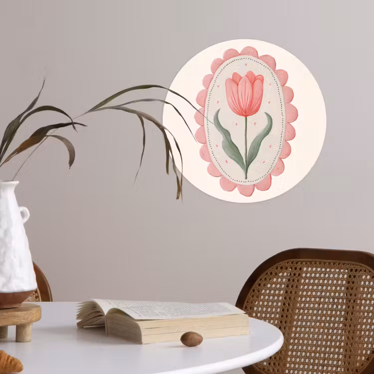 Behangcirkel - Tulp - Lijst - Ovaal - Illustratie — 4