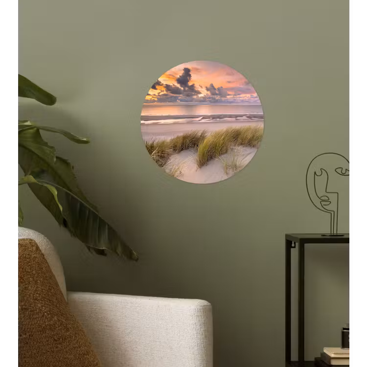 Behangcirkel - Zonsondergang - Duin - Strand - Planten - Zee — 3