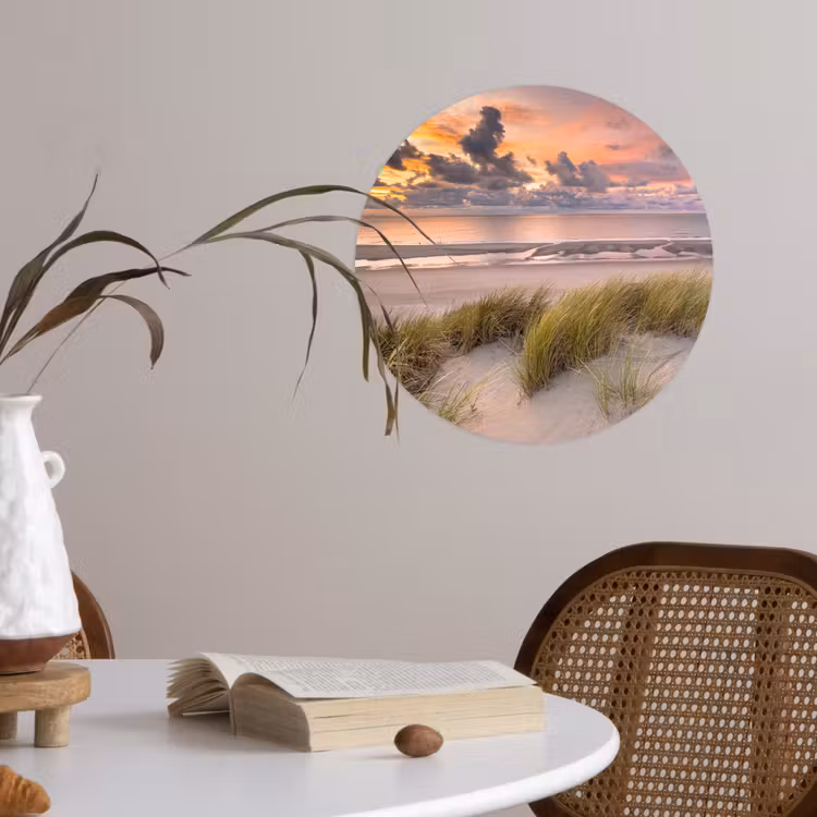 Behangcirkel - Zonsondergang - Duin - Strand - Planten - Zee — 4