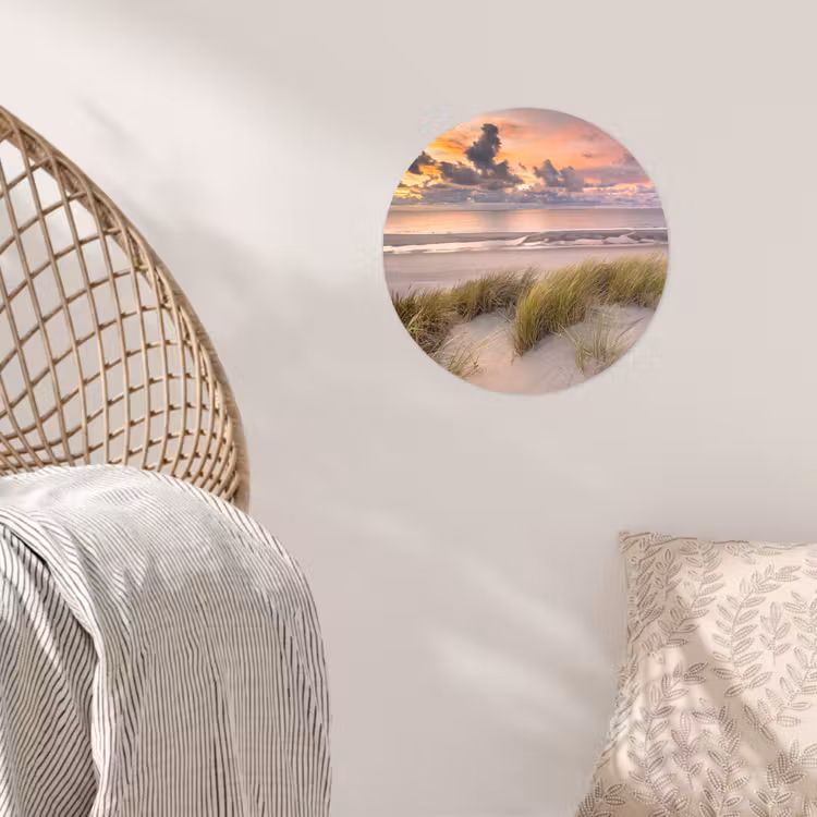 Behangcirkel - Zonsondergang - Duin - Strand - Planten - Zee — 5
