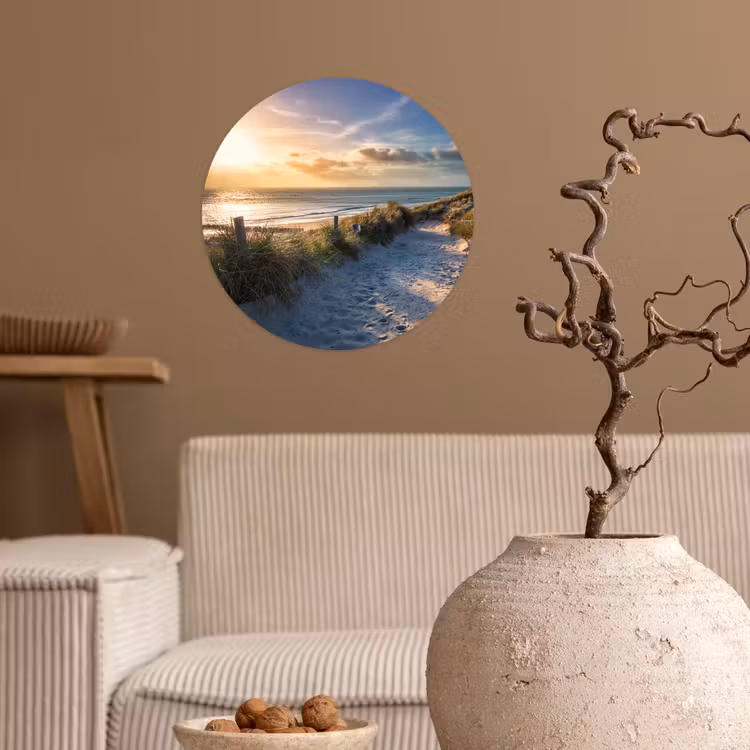 Behangcirkel - Zonsondergang - Strand - Duin - Gras - Bank — 2