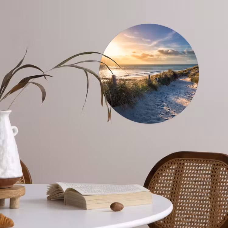 Behangcirkel - Zonsondergang - Strand - Duin - Gras - Bank — 4
