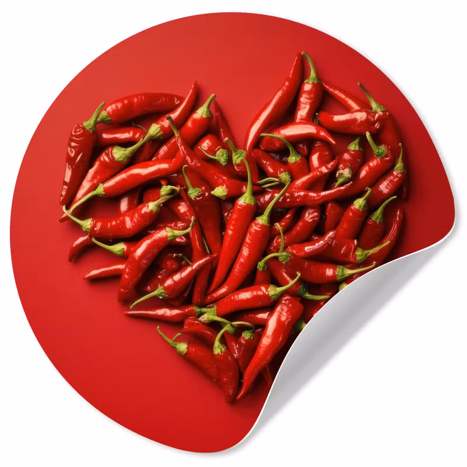 Behangcirkel - Pepers - Rood - Hart — 1