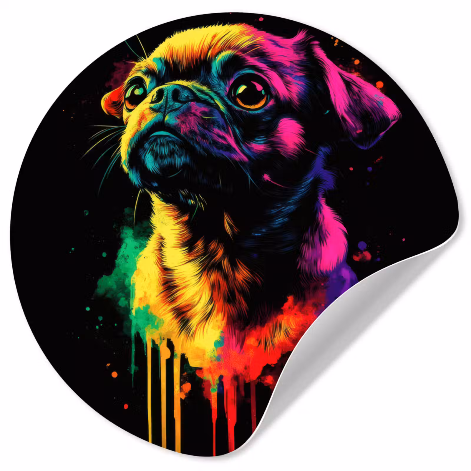 Behangcirkel - Puck - Hond - Verf - Kleuren — 1