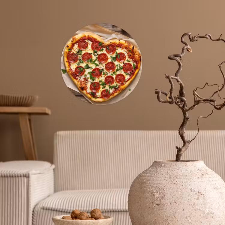 Behangcirkel - Pizza - Hart - Pepperoni - Tomaat — 2