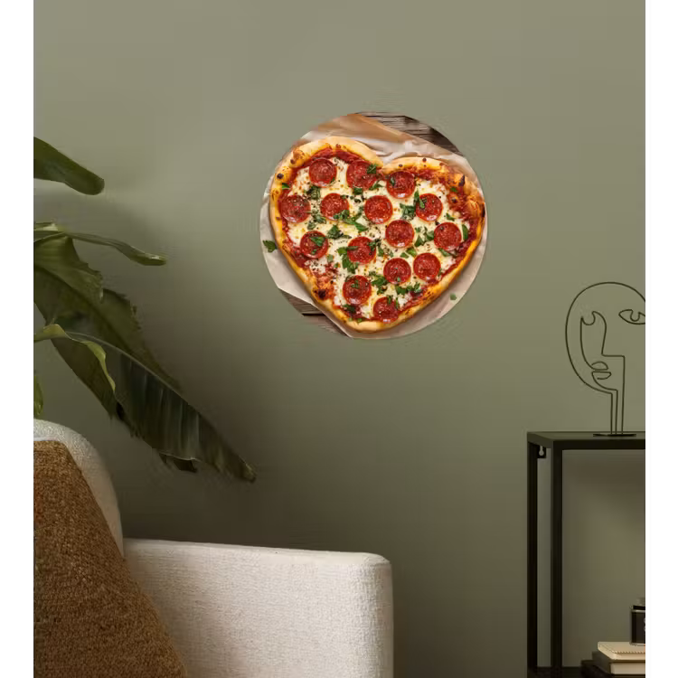 Behangcirkel - Pizza - Hart - Pepperoni - Tomaat — 3