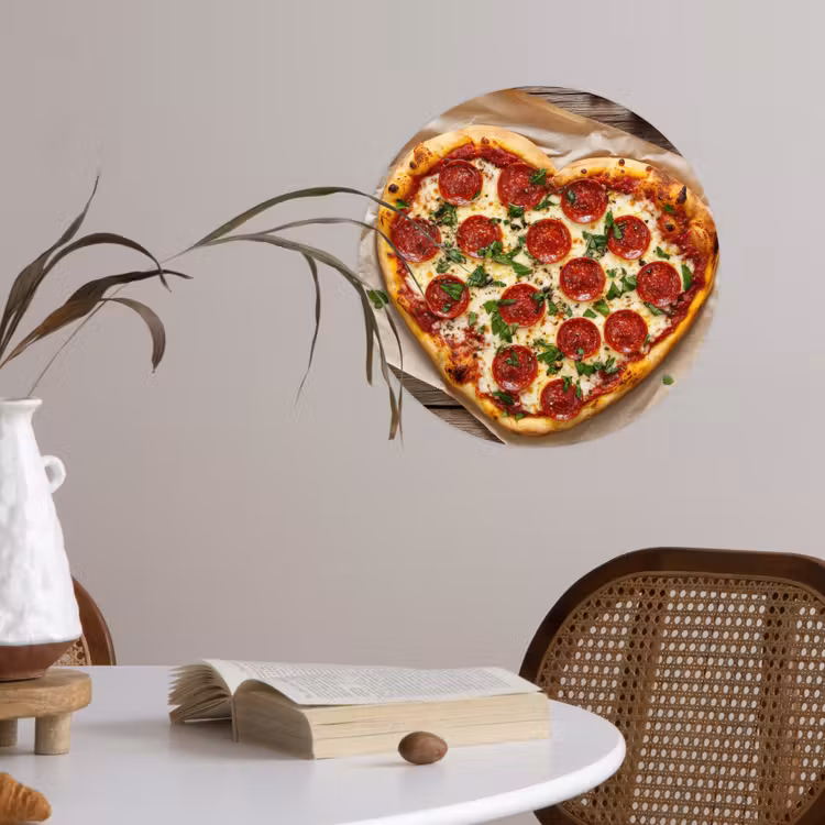 Behangcirkel - Pizza - Hart - Pepperoni - Tomaat — 4