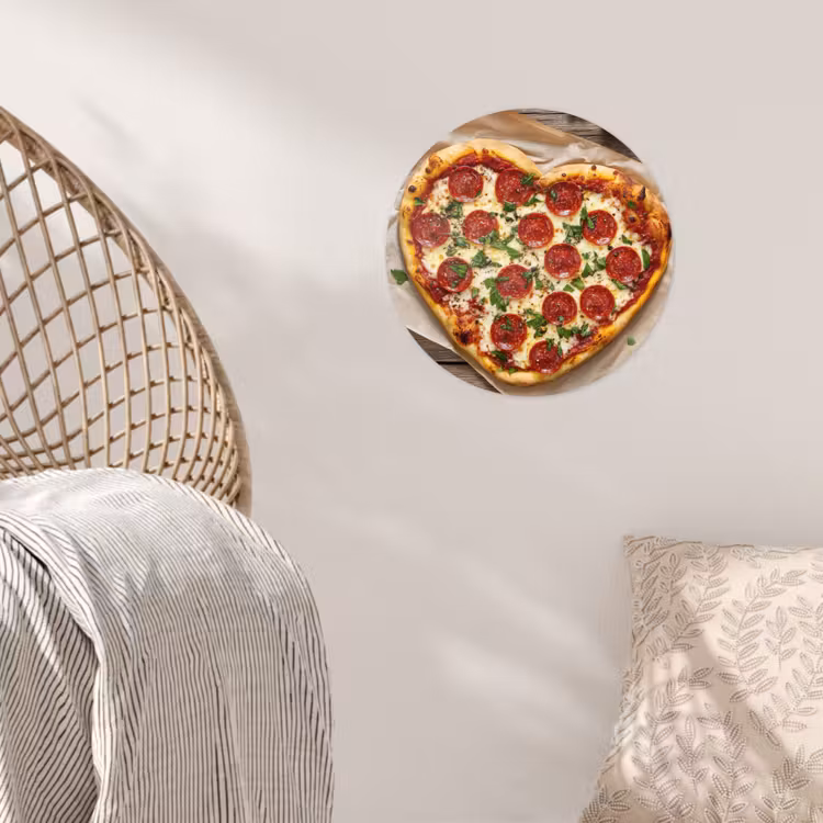 Behangcirkel - Pizza - Hart - Pepperoni - Tomaat — 5