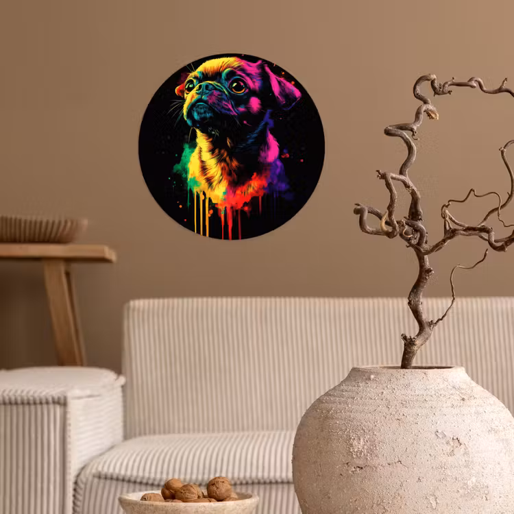 Behangcirkel - Puck - Hond - Verf - Kleuren — 2