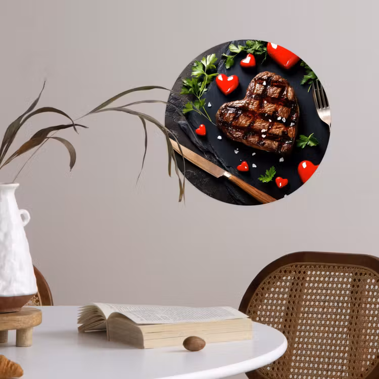 Behangcirkel - Steak - Hart - Bestek — 4
