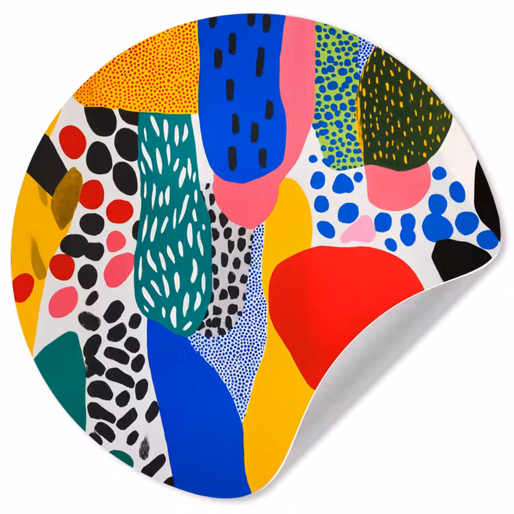 Behangcirkel - Stippen - Vormen - Modern - Kleuren — 1