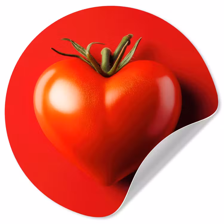 Behangcirkel - Tomaat - Rood - Hart — 1
